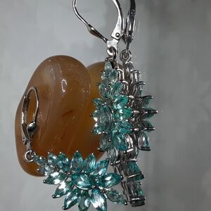 PRICE IS FIRM. 925 Blue Apatite Drop Earrings.